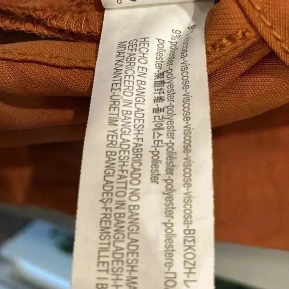 Bershka Belted Orange  Mid Length Light Trench Coat with Button Up Sleeve-XS - Picture 7 of 12